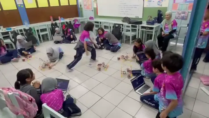 Building on the classroom floor