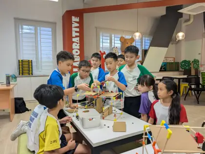 Building a house frame together