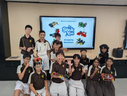 Designing battlebots at Dunman Secondary