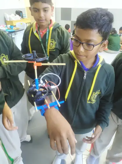 Two boys with their motor build