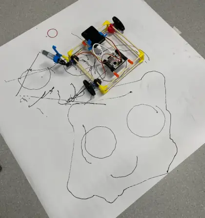 A drawing robot's first picture